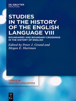 cover image of Studies in the History of the English Language VIII